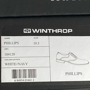 Winthrop-Phillips white and navy.